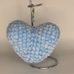 Handmade Crochet Heart Keychain